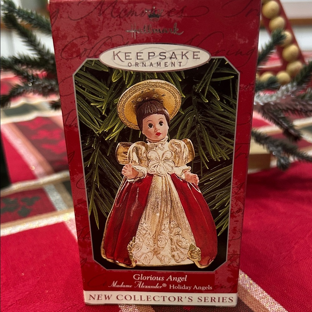 Hallmark Keepsake Angel Ornament in Red and Gold